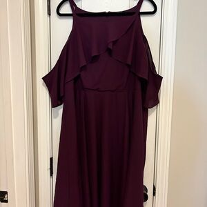 Torrid Red Sleeveless Cold Shoulder Sundress Wedding Guest